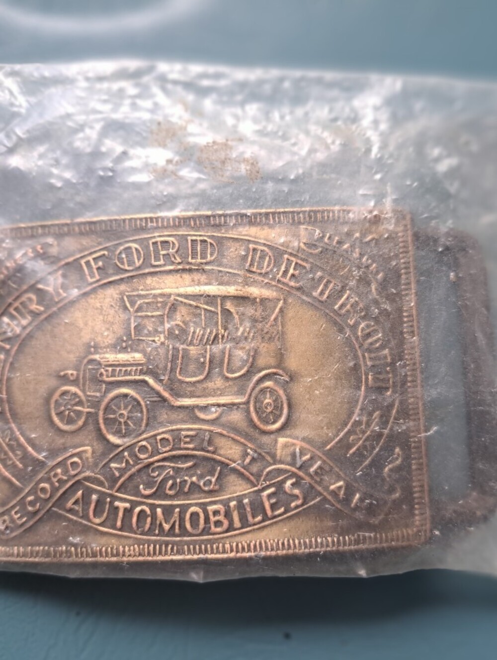 Ford Bronze-Tone Automotive Relief Belt Buckle